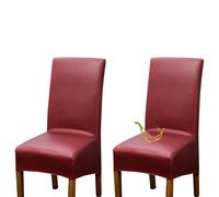 JK Home Pack of 2 Chair Covers Stretch Waterproof Oil-proof Removable | Surface Waterproof + Elastic Spandex Base, Liquids Bead Up And Wipe Away, Guard Chair Against Food Stains, Drinks & Pets