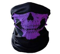 JK Home Seamless Skull Bandanas Face Mask Headband Headwrap Neck Gaiter | 12-in-1 Multifunctional Outdoor Sports Stretchy Lightweight Fabric, Breathable Moisture Wicking, For Motorcycle Cycling