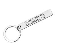JK Home Thanks for All The Orgasms Stainless Steel Keychain Couple Gift Heart