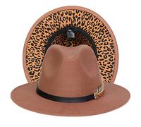 JK Home Womens Mens Classic 1920s Gatsby Fedora Hats, Patchwork Two Tone