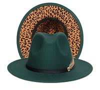 JK Home Womens Mens Classic 1920s Gatsby Fedora Hats, Patchwork Two Tone