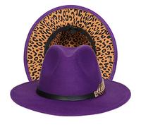 JK Home Womens Mens Classic 1920s Gatsby Fedora Hats, Patchwork Two Tone