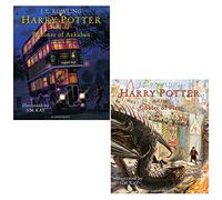 JK Rowling 2 Books Collection Set Harry Potter Illustrated Edition Series (Harry Potter and the Prisoner of Azkaban, Harry Potter and the Goblet of Fire)
