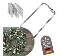JK Trends Premium Patentaften Silver - Set of 50 17/50 mm - Craft Supplies for Designing Decoration, Flowers, Garden, Wreaths, Durable Tool for Versatile Applications