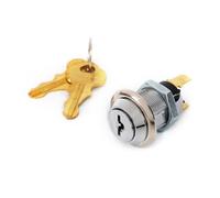 JK202 Brass Flat Key On-Off Starter Key Lock Switch With 1NO1NC Electronic Structure 1Pcs