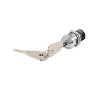 JK2801 Double Pole Lock Switch 19mm 4 Terminals On Off Key Lock Switch 1Pcs(JK2801A-1)