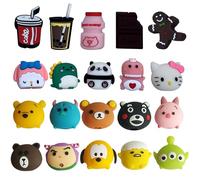 jkacfku 20 Pcs Cable Protector for iPhone/ipad USB Cable, Plastic Cable Protectors Cute Bear Dinosaur Animals Charging Cable Saver, Phone Accessory Protect USB Charger