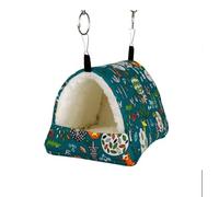 jkahh 1pc Cute Print Bird Bed Mini Cage Rabbit Squirrel Mat Guinea Pig Nest Hamster House Small Animal Sleeping Bed Pet Hanging Cage ,S 11x9x15cm