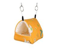 jkahh 1pc Cute Print Bird Bed Mini Cage Rabbit Squirrel Mat Guinea Pig Nest Hamster House Small Animal Sleeping Bed Pet Hanging Cage ,S 11x9x15cm