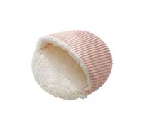 jkahh Autumn Winter Warm Solid Fleece Bed Mat Soft Lint Sleep Bed Nest Round Shape for Small Animal Hedgehog Hamster Rabbit Nests Mat,Pink,M 17x17cm