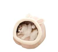 jkahh Cat Pad Bed Sweet Soft Warm Pet Basket Cozy Kitten Lounger Cushion Pet House Tent Small Dog Mat for Washable Cats Winter Beds ,Pink,L 43x43x37cm