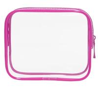jkahh clear messenger bag, small clear makeup bag, cosmetic travel bag, clear makeup bag, designed for men and women, Barbie Pink, Small