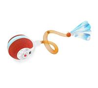 Jkanti Interactive Cat Toys, Agile Moving Cat Ball with Elastic Mesh Tail, Orange, 2.3-Inch, Motion Activated, Ultra-Fast Kitten Toys for Indoor Cats