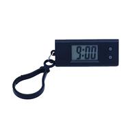 Jkapagzy Mini Triangle Electronic Watch ABS LCD Digital Portable Student Exam Library White Study Clock Pocket Black Color