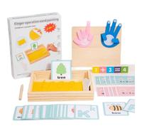 Jkapagzy Toys for 3 4 5 Year Olds, Wooden Math Counting Toys, Educational Kids Toys Number Blocks & Maths Cards Games,Educational Preschool Learning Toys,Birthday Gifts for Boys Girls