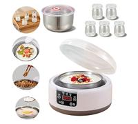 Jkapagzy Ultimate Probiotic Yogurt Maker,1.2L Electric Probiotic Yogurt Machine, Automatic Digital Yoghurt Maker Machine,Healthy Breakfasts Yogurt Makers with LCD Display (Bring 5 cups)