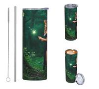 JKASDTRP 20oz Tumbler Stainless Steel Insulated Travel Tumblers Leakproof Travel Coffee Mug With Lid And Straw Witch Winds Woodlands Drink Tumbler Cups Gifts For Women Men Lovers