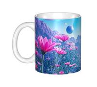 JKASDTRP Abstract Garden In Dreamy Tones Ceramic Coffee Mug 11oz Novelty Tea Cup With Handle Coffee Cup For Men Women Office Work