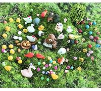 JKberelli 101 Pieces Miniature Animals,Mini Animals Miniature Ornament Kits Set,Fairy Garden Accessories for DIY,Fairy Garden Dollhouse,DIY Terrarium,Flower Pots Ornaments,Craft Decor