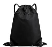 JKCD Sports Bag with Drawstring, Spacious Backpack for Gym, Swimming Teacher Bag with Drawstring, Waterproof PE Sports Bag, Unisex, Scratch-Resistant, Suitable for Travel, Beach, School (Black)