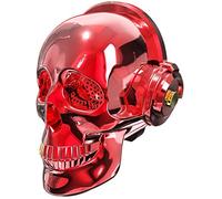 JKCD Wireless Bluetooth Skull Stereo Portable Speakers Support AUX Smartphone Tablet PCSpeakers Super Bass Stereo for Halloween,Party,Travel,Red