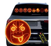 JKCUYOO 4 Expression and 4 Gestures Finger Car Lights,Road Rage LED Sign for Car,Funny Hand Gesture Light for Car Back Window,2 in 1 Car Expression Gesture Lights