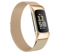 JKD Mesh Loop Compatible with Fitbit Charge 6 Bands/Charge 5 Bands Women Men, Lightweight Stainless Steel Metal Bands with Magnetic Clasp for Fitbit Charge 6 /Charge 5 Advanced Fitness Trackers