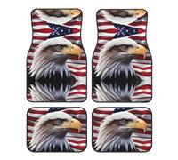 JKDGOJ American Bald Eagle Prints Car Floor mats with Anti Slip Front and Rear are Suitable for Cars, Trucks and SUV