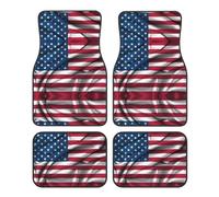JKDGOJ American Flag Prints Car Floor mats with Anti Slip Front and Rear are Suitable for Cars, Trucks and SUV