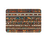 JKDGOJ Anti Slip Floor mat African Tribal Patterns Prints for Indoor and Outdoor Door mats, Suitable for Bedroom and Bathroom entrances 16x24in
