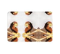 JKDGOJ Anti Slip Floor mat Lion Raising his Head Prints for Indoor and Outdoor Door mats, Suitable for Bedroom and Bathroom entrances 16x24in