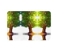 JKDGOJ Anti Slip Floor mat Lush Tree Prints for Indoor and Outdoor Door mats, Suitable for Bedroom and Bathroom entrances 16x24in