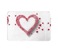 JKDGOJ Anti Slip Floor mat Overflowing Love Prints for Indoor and Outdoor Door mats, Suitable for Bedroom and Bathroom entrances 16x24in