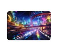 JKDGOJ Anti Slip Floor mat Roads of The Future Prints for Indoor and Outdoor Door mats, Suitable for Bedroom and Bathroom entrances 16x24in