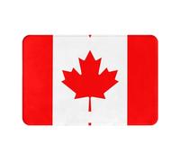 JKDGOJ Anti Slip Floor mat Solid Color Canadian Flag Prints for Indoor and Outdoor Door mats, Suitable for Bedroom and Bathroom entrances 16x24in
