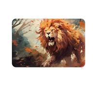 JKDGOJ Anti Slip Floor mat The Angry Lion. Prints for Indoor and Outdoor Door mats, Suitable for Bedroom and Bathroom entrances 16x24in
