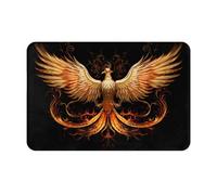 JKDGOJ Anti Slip Floor mat The Golden Phoenix Prints for Indoor and Outdoor Door mats, Suitable for Bedroom and Bathroom entrances 16x24in