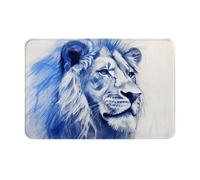 JKDGOJ Anti Slip Floor mat The Silent Lion Prints for Indoor and Outdoor Door mats, Suitable for Bedroom and Bathroom entrances 16x24in