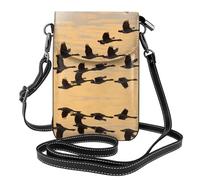 JKDGOJ Autumn Geese Flying South Prints Crossbody bag, mobile phone bag, women's small wallet, a practical gift suitable for going out, exercising, and shopping