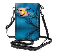 JKDGOJ Bat Under Night Sky Prints Crossbody bag, mobile phone bag, women's small wallet, a practical gift suitable for going out, exercising, and shopping