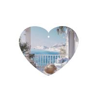 JKDGOJ Beautiful Coastal Balcony Pattern 6-piece Heart Shape car air freshener with hanging type car accessories