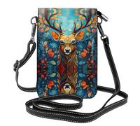 JKDGOJ Blue Patterned Moose Prints Crossbody bag, mobile phone bag, women's small wallet, a practical gift suitable for going out, exercising, and shopping