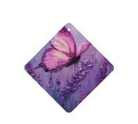 JKDGOJ Butterfly and Lavender Romance Pattern 6-piece Square car air freshener with hanging type car accessories