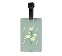 JKDGOJ Cartoon White Lilies Pattern Luggage Tags and Travel Bag Tags are Suitable for Both Men and Women to Prevent Luggage