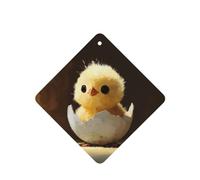 JKDGOJ Chick hatching from an egg Pattern 6-piece Square car air freshener with hanging type car accessories