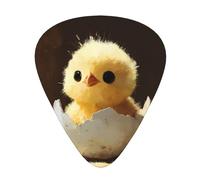 JKDGOJ Chick hatching from an egg Pattern Guitar plectrum 12 pieces with three thickness plectrum combinations suitable for bass and ukulele