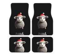 JKDGOJ Christmas Grey Little Sheep Prints Car Floor mats with Anti Slip Front and Rear are Suitable for Cars, Trucks and SUV