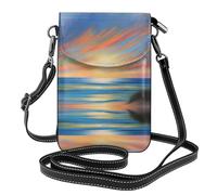 JKDGOJ Coastal Evening Breeze Prints Crossbody bag, mobile phone bag, women's small wallet, a practical gift suitable for going out, exercising, and shopping