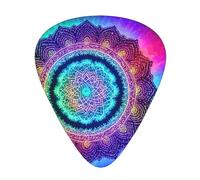 JKDGOJ Complex Mandala Pattern Guitar plectrum 12 pieces with three thickness plectrum combinations suitable for bass and ukulele