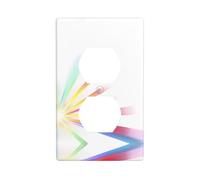 JKDGOJ Confidence shines Prints Dual socket wall panel household power cover durable for decorative sockets and switches